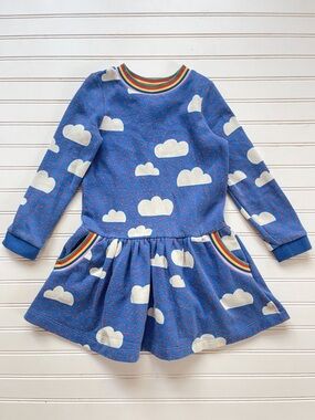 MINI BODEN VGUC Cloud Sweatshirt Twirl Dress